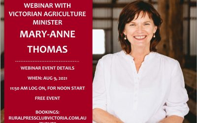 WEBINAR with Vic Ag Minister, Mary-Anne Thomas
