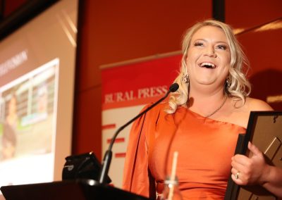 Bec Symons, ABC Gippsland, won Best News Story – Television - sponsored by Nutrien Ag Solutions.