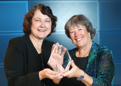 Kay Spierings, AusPICA, with Sue Neales, Ag Journal - The Weekly Times, who won Best Agribusiness Story sponsored by the Australian Seed Potato Industry Certification Authority.