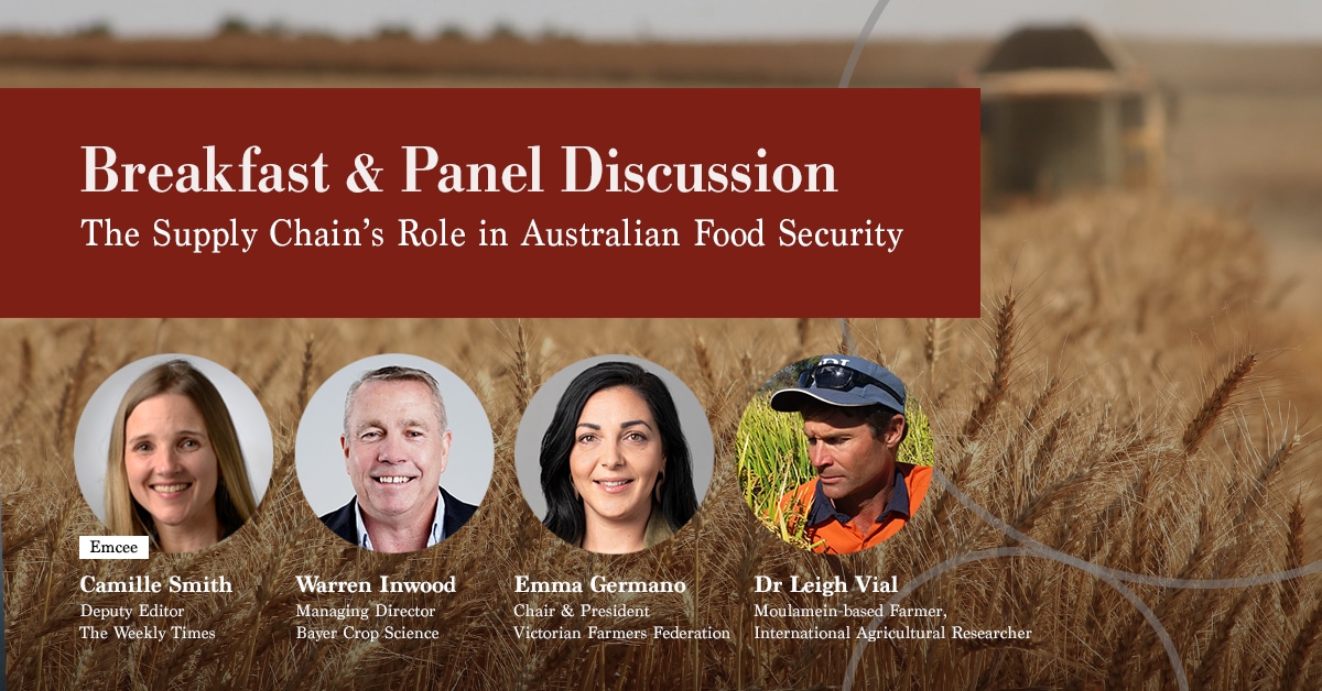 Breakfast & Panel Discussion – The Supply Chain's Role in Australian Food Security