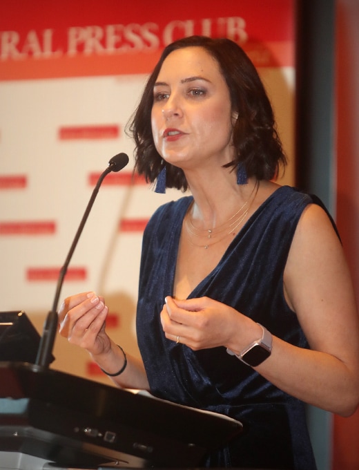 Prue Bentley at the Rural Press Club Victoria Journalism and Photography Awards